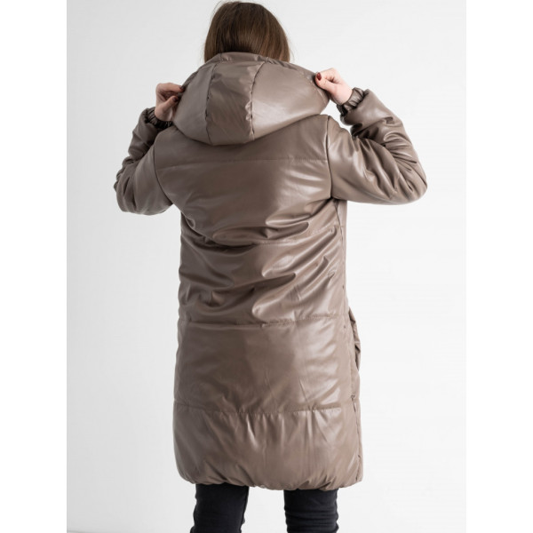 0075-3 МОККО куртка женская удлиненная из экокожи на синтепоне (5'TH AVENUE, 3 ед.размеры: 42.44.46) 5`th Avenue