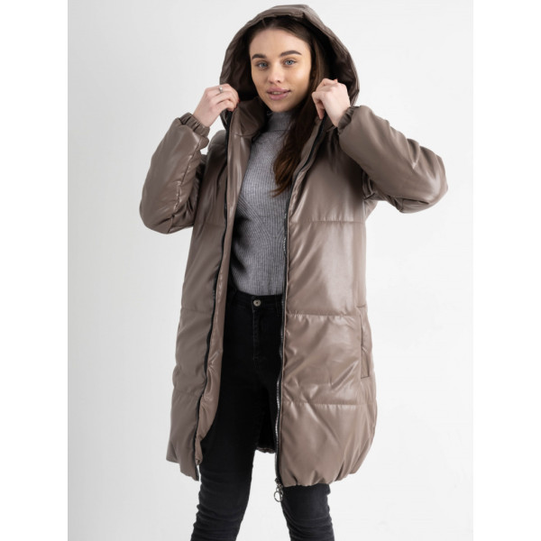0075-3 МОККО куртка женская удлиненная из экокожи на синтепоне (5'TH AVENUE, 3 ед.размеры: 42.44.46) 5`th Avenue