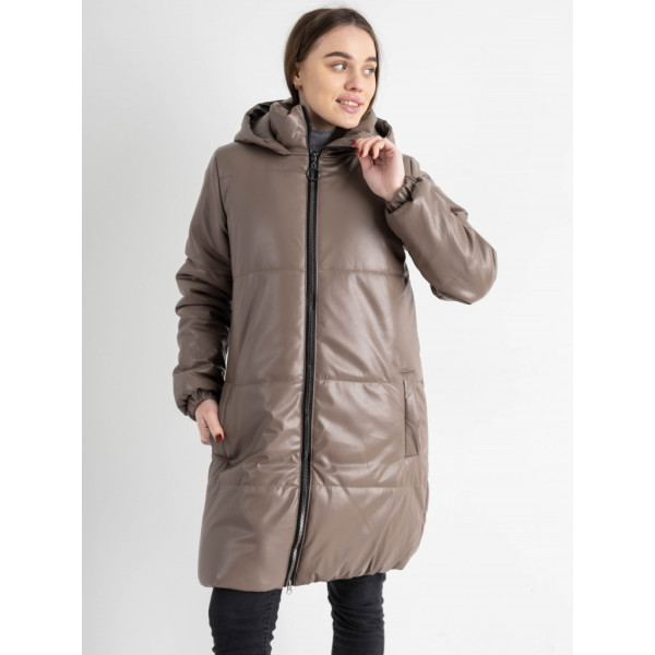 0075-3 МОККО куртка женская удлиненная из экокожи на синтепоне (5'TH AVENUE, 3 ед.размеры: 42.44.46) 5`th Avenue