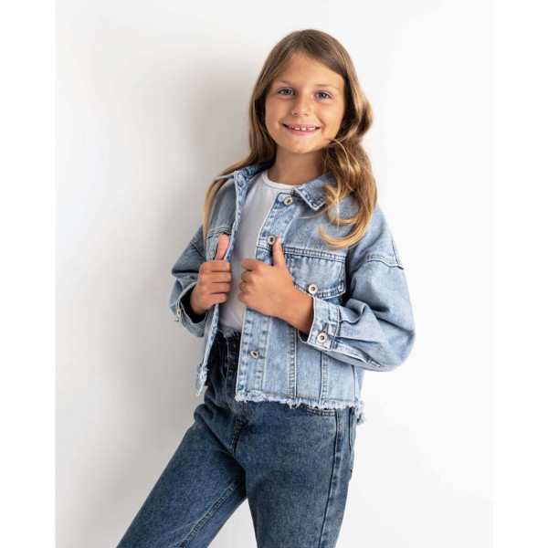 0921-1B Підліткова джинсова куртка MODA блакитна (1143369)
