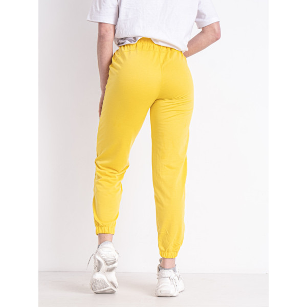0020-85 жёлтые женские спортивные брюки (X&D, двунитка, 5 ед. размеры: S. L. XL. 2XL. 3XL) X&D