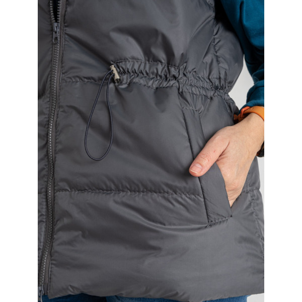 0751-6 серая женская жилетка (5'TH AVENUE, синтепон, капюшон, 3 ед. размеры полубатал: 48. 50. 52) 5`th Avenue