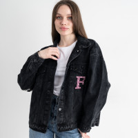 1212 Жіноча джинсова куртка Fashion чорна (1135324)