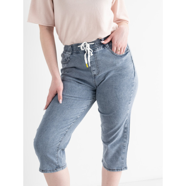 1911-8B4 / голубые женские джинсовые шорты (ЛАСТОЧКА, стрейчевые, 4 ед. размеры полубатал: XL. 2XL. 3XL. 5XL) Шорты