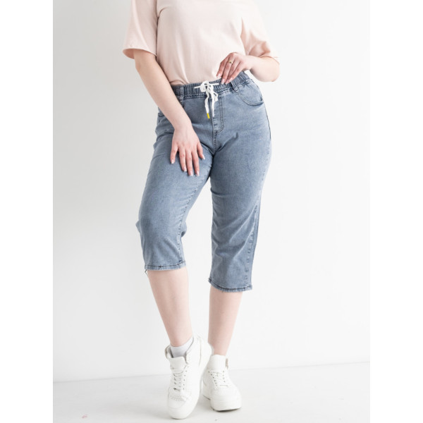 1911-8B4 / голубые женские джинсовые шорты (ЛАСТОЧКА, стрейчевые, 4 ед. размеры полубатал: XL. 2XL. 3XL. 5XL) Шорты