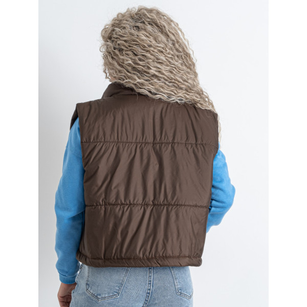 0072-9 коричнева жіноча жилетка (5'TH AVENUE, синтепон, 3 од. розміри норма: 42. 44. 46) 5`th Avenue
