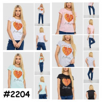 2204# выбор цвета женская футболка (3 ед, размеры норма: S, M, L) выдача на следующий день Футболка