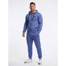 4961-2 синий мужской спортивный костюм (двухнитка, кофта на змейке, с капюшоном, 5ед, размеры норма: 46, 48, 50, 52, 54) Спортивный костюм