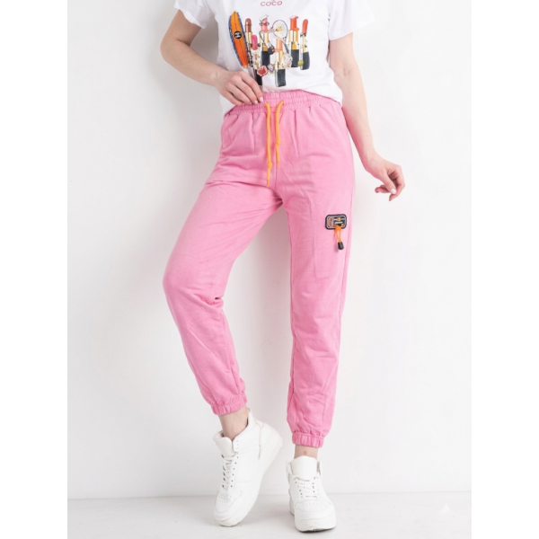 0016-44 розовые женские спортивные брюки (X&D, двунитка, 4 ед. размеры: S. M. L. XL) X&D