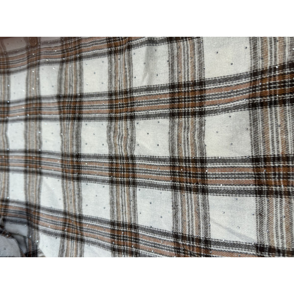 7758-3 бежевая женская рубашка (JJF. с камнями и капюшоном, 4 ед, размеры полубатал: 3XL, 4XL, 5XL, 6XL) JJF