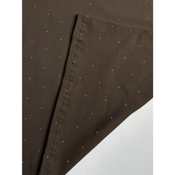 0367-91 коричневый женский костюм-двойка (футболка + штаны) (5'TH AVENUE, турецкий хлопок, 3 ед. размеры полубатал: 48. 50. 52) 5`th Avenue