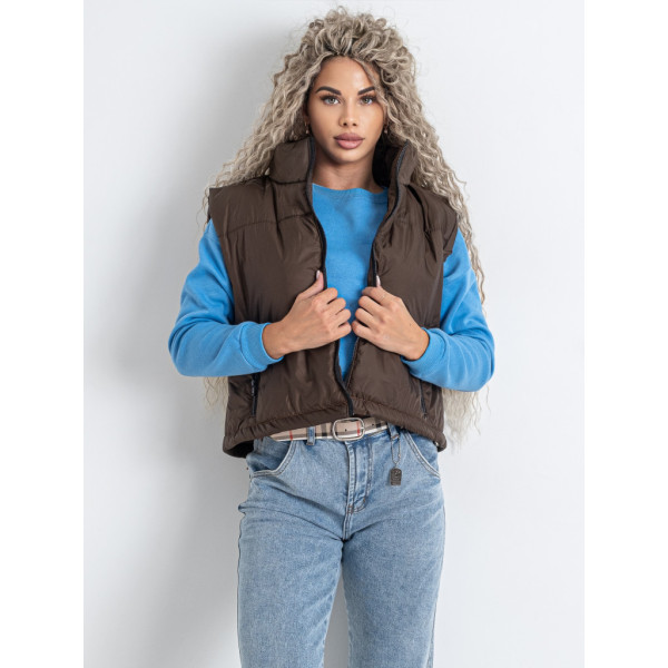 0072-9 коричнева жіноча жилетка (5'TH AVENUE, синтепон, 3 од. розміри норма: 42. 44. 46) 5`th Avenue