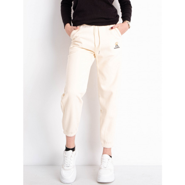 2033-10 * NEW FASHION ВЕЛЬВЕТОВЫЕ НА ФЛИСЕ МОЛОЧНЫЕ спортивные штаны женские (5 ед. размеры на бирке: 2XL-6XL, соответствуют M-2XL) выдача на следующий день