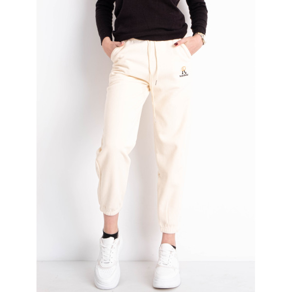 2033-10 * NEW FASHION ВЕЛЬВЕТОВЫЕ НА ФЛИСЕ МОЛОЧНЫЕ спортивные штаны женские (5 ед. размеры на бирке: 2XL-6XL, соответствуют M-2XL) выдача на следующий день