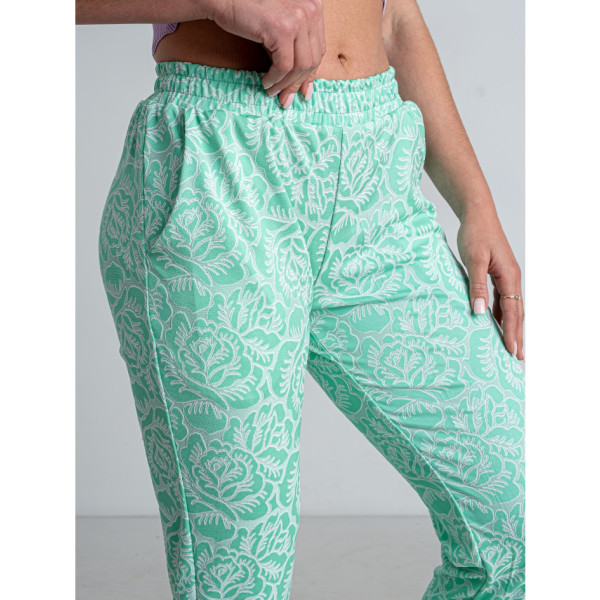 1122-7 салатові жіночі брюки (4 од. розміри норма: S. M. L. XL)