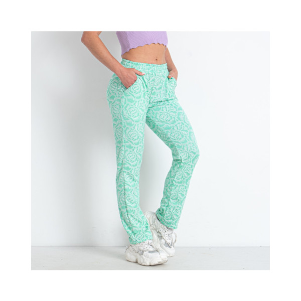 1122-7 салатові жіночі брюки (4 од. розміри норма: S. M. L. XL)