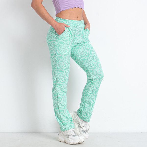 1122-7 салатові жіночі брюки (4 од. розміри норма: S. M. L. XL)