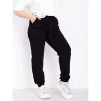 0022-1 чорні жіночі спортивні штани (5`th Avenue, турецька двонитка, 4 од. розміри напівбатал: 50.52.54.56)