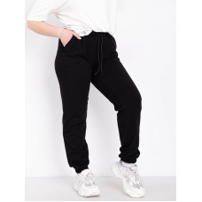 0022-1 чорні жіночі спортивні штани (5`th Avenue, турецька двонитка, 4 од. розміри напівбатал: 50.52.54.56)