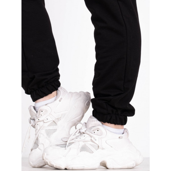 0022-1 чорні жіночі спортивні штани (5`th Avenue, турецька двонитка, 4 од. розміри напівбатал: 50.52.54.56)