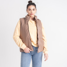 0090-4 мокко жіноча жилетка (5'TH AVENUE, екошкіра, синтепон, 3 од. розміри норма: 42. 44. 46)