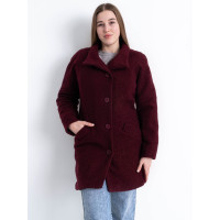 90086-82 бордове жіноче драпове пальто (2 од. розміри норма: 42. 44)