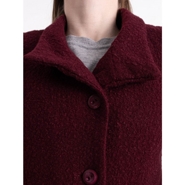 90086-82 бордове жіноче драпове пальто (2 од. розміри норма: 42. 44)