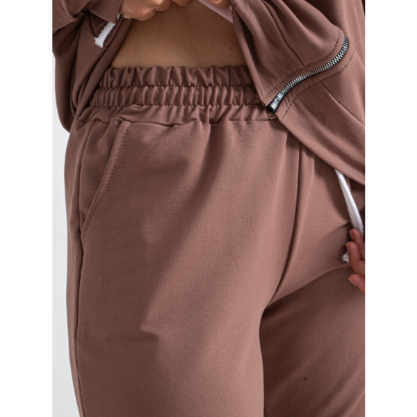 5381-16 мокко жіночий спортивний костюм (5'TH AVENUE, турецька двонитка, 4 од. розміри батал: 50. 52. 54. 56)