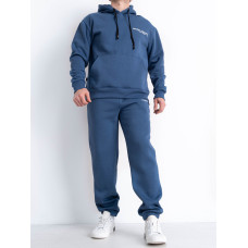 16008-с10 синій чоловічий спортивний костюм (YOLA, турецька тркхнітка, фліс, не хитається, 4 од. розміри норма: M. L. XL. 2XL)