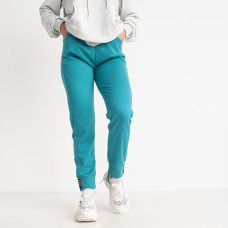 1811-7 смарагдові жіночі спортивні штани (на манжеті, не кашлатаються, 5 од. розміри норма: S-2XL повномірні)