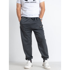 2419-63 сірі чоловічі спортивні штани (CLOVER, двонитка, 3 од. розміри батал: 6XL. 7XL. 10XL)