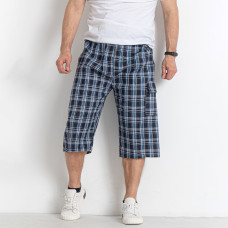 13032-22* сині чоловічі шорти мікс квітів (в клітинку, 10 од. розміри батал: 70-78, повторюються) видача наступного дня