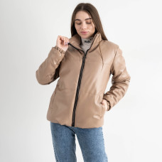 0005-2 БІЖОВА куртка-зефірка жіноча з екошкіри (3 од. розміри: 42.44.46)