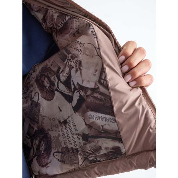 0072-23 мокко жіноча жилетка (5'TH AVENUE, синтепон, 3 од. розміри норма: 42. 44. 46)