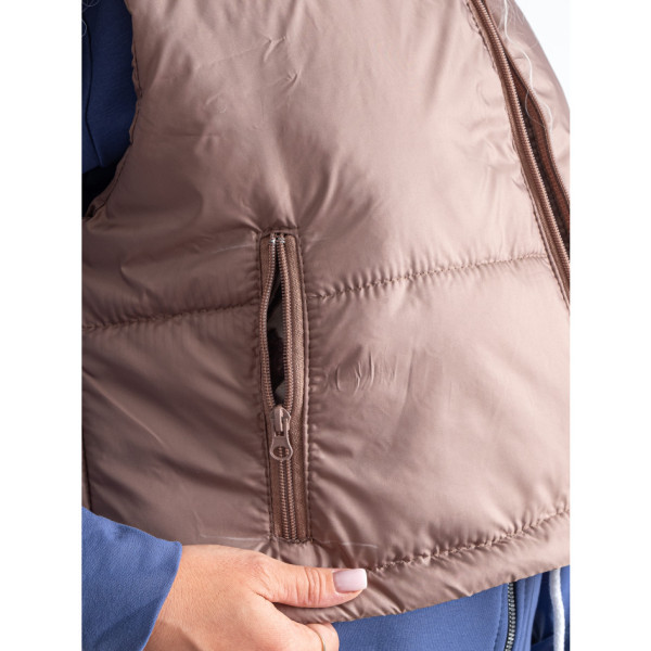 0072-23 мокко жіноча жилетка (5'TH AVENUE, синтепон, 3 од. розміри норма: 42. 44. 46)