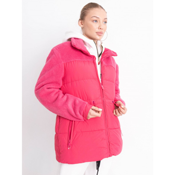 7060-5 рожева жіноча зимова куртка (синтепон, 5 од. розміри норма: S. M. L. XL. 2XL)