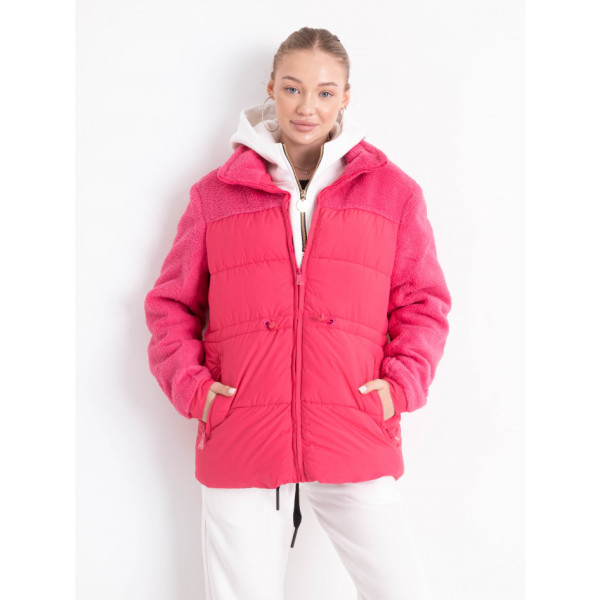 7060-5 рожева жіноча зимова куртка (синтепон, 5 од. розміри норма: S. M. L. XL. 2XL)