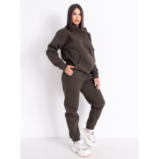 4876-77 хакі жіночий спортивний костюм (турецька тринитка, фліс, 4 од. розміри норма: S. M. L. XL)