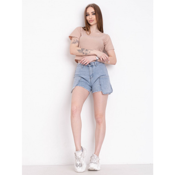 2362 блакитні жіночі джинсові шорти (X&D, стрейчові, 6 од. розміри норма: 25. 26. 27. 28. 29. 30)