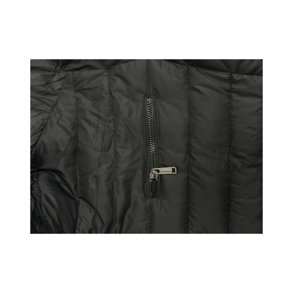 2812-1 чорна чоловіча куртка (синтепон, з капюшоном, 5од, розміри батал: 58, 60, 62, 64, 66)