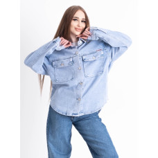 2021* блакитна жіноча джинсова куртка (DICESIL, стрейчева, 6 од. розміри норма: S. M. L. XL. 2XL. 3XL) видача наступного дня