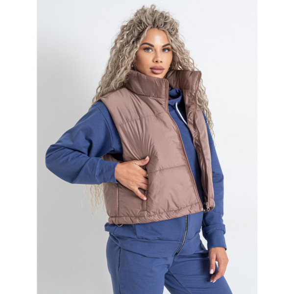 0072-23 мокко жіноча жилетка (5'TH AVENUE, синтепон, 3 од. розміри норма: 42. 44. 46)