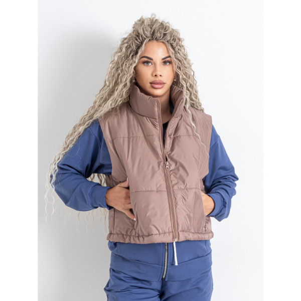 0072-23 мокко жіноча жилетка (5'TH AVENUE, синтепон, 3 од. розміри норма: 42. 44. 46)