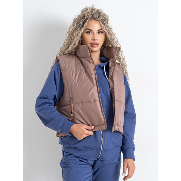 0072-23 мокко жіноча жилетка (5'TH AVENUE, синтепон, 3 од. розміри норма: 42. 44. 46)