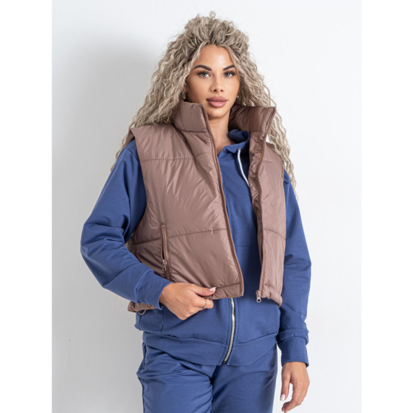 0072-23 мокко жіноча жилетка (5'TH AVENUE, синтепон, 3 од. розміри норма: 42. 44. 46)