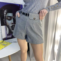 0255-2 СВІТЛО-СІРІ шорти фетрові жіночі (3 од. розміри: S.M.L)