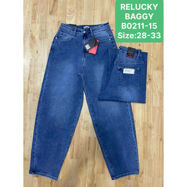 0211-15 # сині жіночі джинси (RELUCKY, стрейчові, 6 од. розміри напівбатал: 28. 29. 30. 31. 32. 33) видача наступного дня