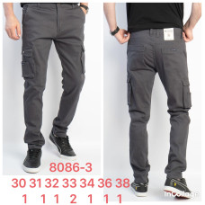 8086-3 * сірі чоловічі брюки карго (RTROOSS, стрейч, 8 од. розміри норма: 30. 31. 32. 33. 33. 34. 36. 38) видача наступного дня