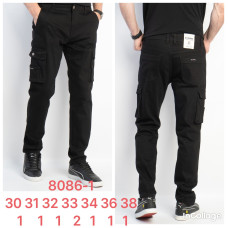 8086-1 * чорні чоловічі брюки карго (RTROOSS, стрейч, 8 од. розміри норма: 30. 31. 32. 33. 33. 34. 36. 38) видача наступного дня