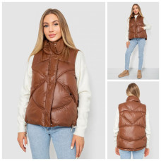 0915-9* коричнева жіноча жилетка (синтепон, 5 од. розміри норма: M. L. XL. 2XL, можуть повторюватися) видача наступного дня